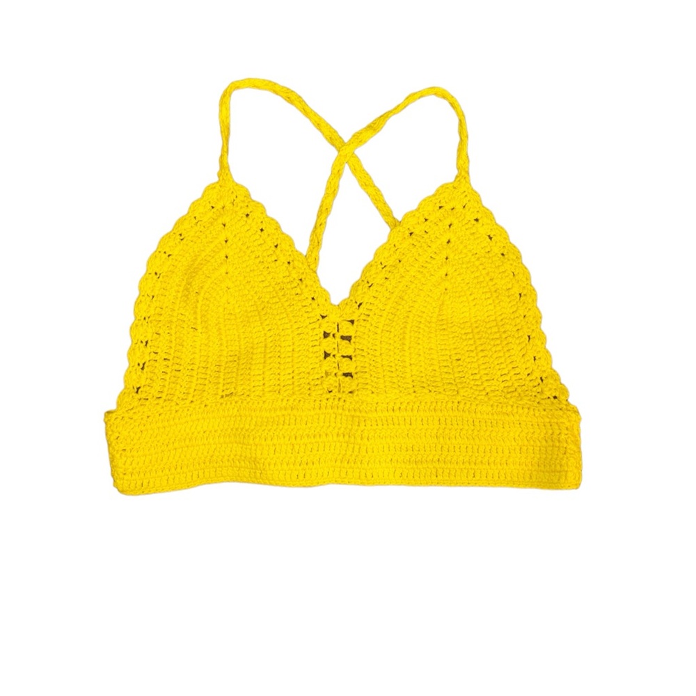 Knit crochet crop top